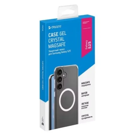 Накладка для Samsung S25 Gel Crystal Magsafe прозрачный Deppa Накладка Samsung купить в Барнауле