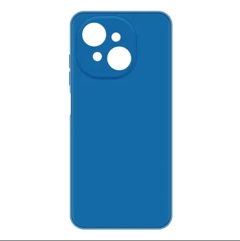 Накладка для Tecno Spark Go 2025/Go 1/Pop 9 Sillicone Case с микрофиброй синий Krutoff Накладка Tecno купить в Барнауле