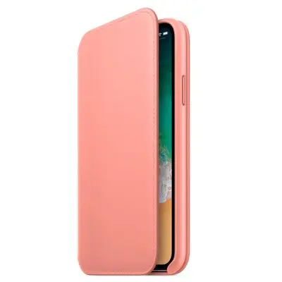 Чехол Apple iPhone X Leather Folio Soft Pink (розовый) Чехлы оригинальные Apple купить в Барнауле фото 2