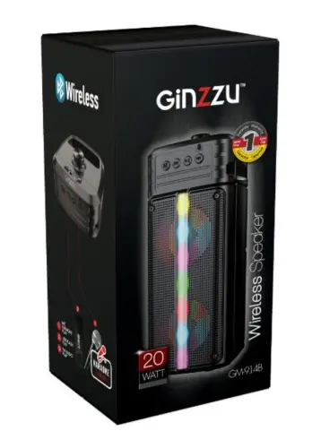 Колонка Ginzzu GM-914B (20W/TWS/1800mAh/FM/USB/RGB) Ginzzu купить в Барнауле фото 2