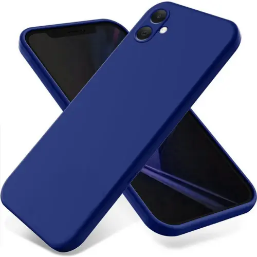 Накладка для Samsung A07 Silicone Case с микрофиброй синий Krutoff Накладка Samsung купить в Барнауле