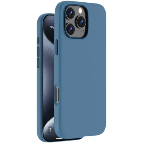 Накладка для Apple iPhone 16 Pro Liquid Silicone Magsafe синий Deppa Накладка Apple iPhone купить в Барнауле