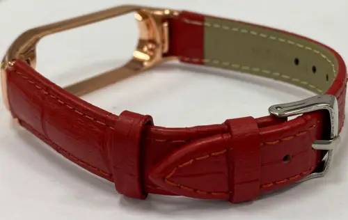 Ремешок Xiaomi для Mi Band 5 кожаный (красный)  Ремешки для браслетов купить в Барнауле фото 2