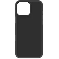 Накладка для Apple iPhone 16 Pro Max Silicone Case с микрофиброй черный Krutoff Накладка Apple iPhone купить в Барнауле