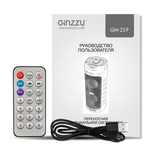 Акустическая система Ginzzu GM-219 Midi (TWS/ BT/ USB/ TF/ FM/ ДУ) Ginzzu купить в Барнауле фото 4