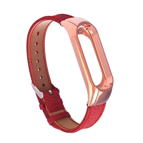 Ремешок Xiaomi для Mi Band 4 кожаный (красный)  Ремешки для браслетов купить в Барнауле