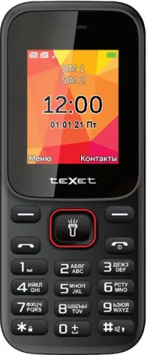 Уценка 1 texet TM-124 Черный-красный гарантия 3мес Телефоны Уценка купить в Барнауле