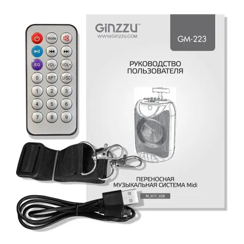 Акустическая система Ginzzu GM-223 Midi (TWS/ BT/ USB/ TF/ FM/ ДУ) Ginzzu купить в Барнауле фото 4