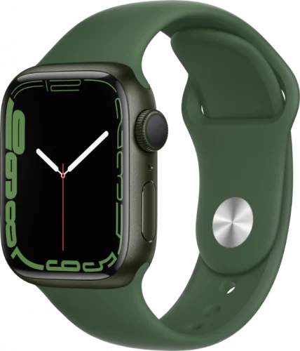 Apple Watch Series 7 GPS 41mm Case Blue Aluminium Band Green Apple купить в Барнауле