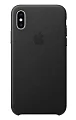 Накладка Apple iPhone XS Leather Case Black (черный)