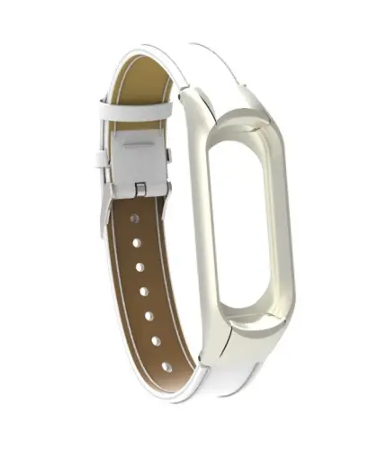 Ремешок Xiaomi для Mi Band 4 кожаный (белый)  Аксессуары для Xiaomi Band купить в Барнауле