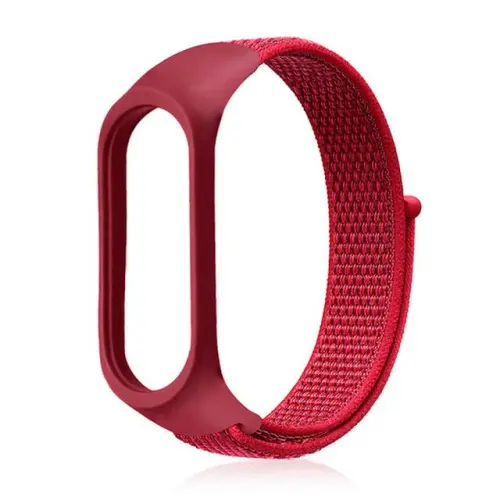 Ремешок Xiaomi для Mi Band 5 нейлоновый (красный)  Ремешки для браслетов купить в Барнауле