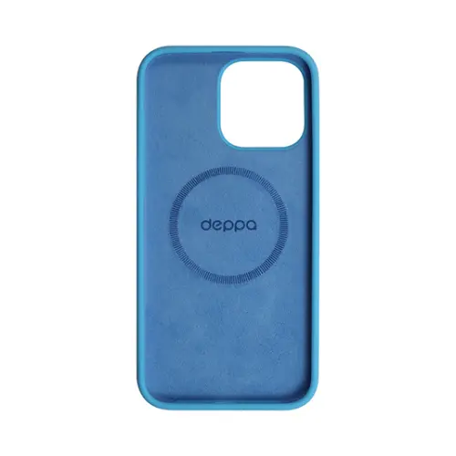 Накладка для Apple iPhone 15 Pro Liquid Silicone Case Pro Magsafe голубая Deppa Накладка Apple iPhone купить в Барнауле фото 5