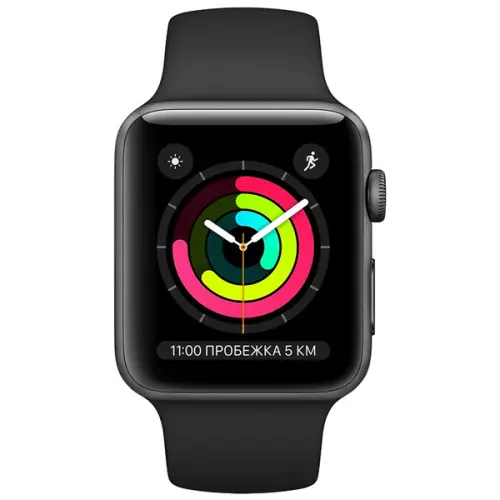 Уценка Apple Watch Series 3 42mm Case Space Grey Aluminium Sport Band Black  Умные часы Уценка купить в Барнауле фото 2