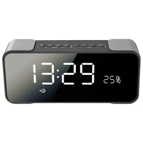 Колонка Ginzzu GM-884B (2x5W/ LCD/ TF/ AUX/ FM/ часы/ 2 будильника) Ginzzu купить в Барнауле