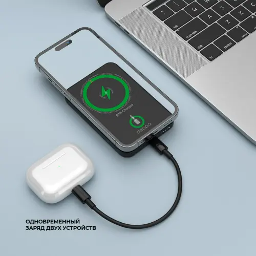 Внешний аккумулятор Deppa NRG MagSafe 5000mAh 15W черный Внешний аккумулятор Deppa купить в Барнауле фото 2