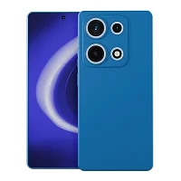Накладка для Xiaomi Redmi Note 14S Sillicone Case с микрофиброй синий Krutoff Накладка Xiaomi купить в Барнауле