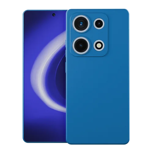 Накладка для Xiaomi Redmi Note 14S Sillicone Case с микрофиброй синий Krutoff Накладка Xiaomi купить в Барнауле