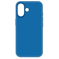 Накладка для Apple iPhone 16 Silicone Case с микрофиброй синий Krutoff Накладка Apple iPhone купить в Барнауле