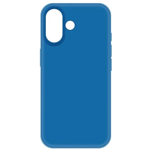 Накладка для Apple iPhone 16 Silicone Case с микрофиброй синий Krutoff Накладка Apple iPhone купить в Барнауле