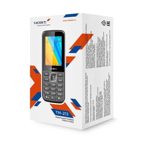 Уценка 1 texet TM-213 Черный гарантия 3мес Телефоны Уценка купить в Барнауле фото 3