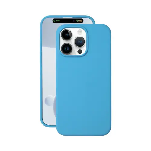 Накладка для Apple iPhone 15 Pro Liquid Silicone Case Pro Magsafe голубая Deppa Накладка Apple iPhone купить в Барнауле фото 6