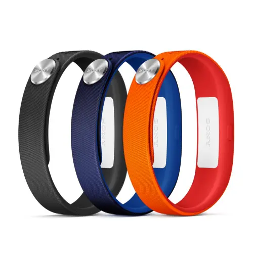Комплект их 3-х силиконовых браслетов Sony SmartBand SWR10 размер L черный,синий,оранжевый Ремешки для браслетов купить в Барнауле