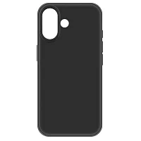 Накладка для Apple iPhone 16 Silicone Case с микрофиброй черный Krutoff Накладка Apple iPhone купить в Барнауле
