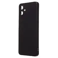 Накладка для Samsung A07 Silicone Case с микрофиброй черный Krutoff Накладка Samsung купить в Барнауле