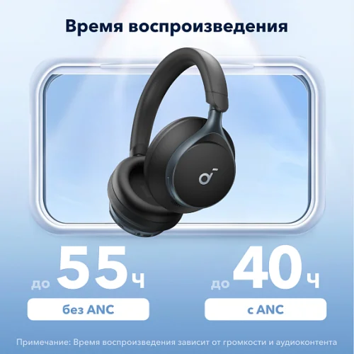 Гарнитура беспроводная SOUNDCORE Space One A3035 Black Bluetooth полноразмерные Soundcore купить в Барнауле фото 5