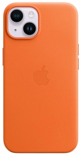 Чехол для Apple iPhone 14 Leather Case with MagSafe Orange Чехлы оригинальные Apple купить в Барнауле