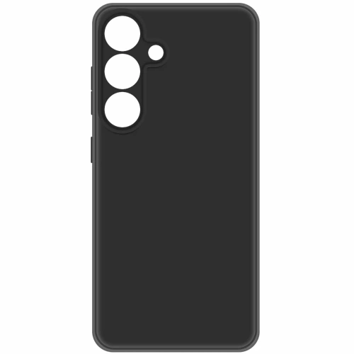 Накладка для Samsung S25 Silicone Case с микрофиброй черный Krutoff Накладка Samsung купить в Барнауле