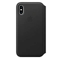 Чехол Apple iPhone X Leather Folio Black (черный)