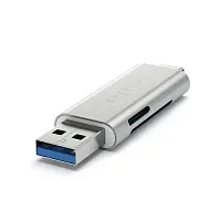 Кардридер Satechi Aluminum Type-C USB 3.0 and Micro/SD (USB 3.0 и Type-C) серебряный Док-станции и хабы купить в Барнауле