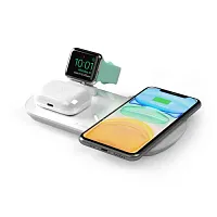 Зарядная станция 3 в 1: iPhone, Apple Watch, Airpods, беспроводная, 17,5 Вт, белая, Deppa Беспроводные ЗУ Apple купить в Барнауле