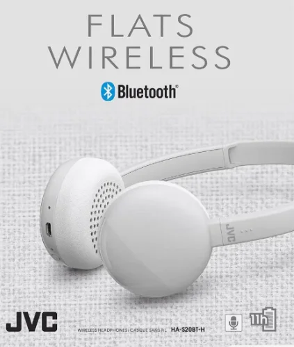 Гарнитура JVC накладная Flats Wireless Bluetooth (HA-S20BT-H-E) Серая Bluetooth полноразмерные JVC купить в Барнауле фото 2