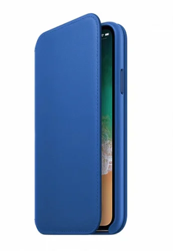 Чехол Apple iPhone X Leather Folio Electric Blue (синий) Чехлы оригинальные Apple купить в Барнауле фото 3